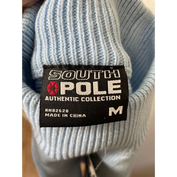 South Pole Vintage NWT Mens Sweater Size Medium Light Blue Oversized  Deadstock - Picture 3 of 4